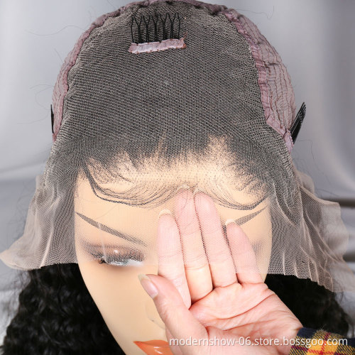 Curly Lace Front Wig Preplucked Glueless Bleached Knots Raw Indian Curly Hair Wig